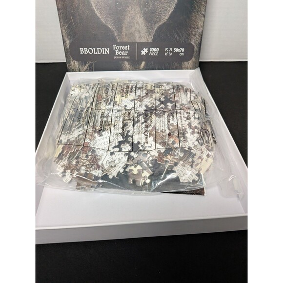 Bear Woods Jigsaw Puzzles for Adult 1000 Piece Difficulty Hard Trees Forest Wild - Picture 4 of 6